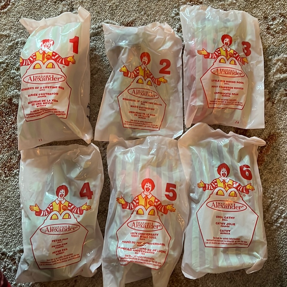 2001-2001 McDonalds Madame Alexander dolls.  In original sealed packages.